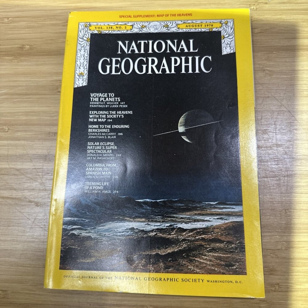National Geographic Magazine Vol 138 No 2 VTG Voyage To The Planets
